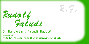 rudolf faludi business card